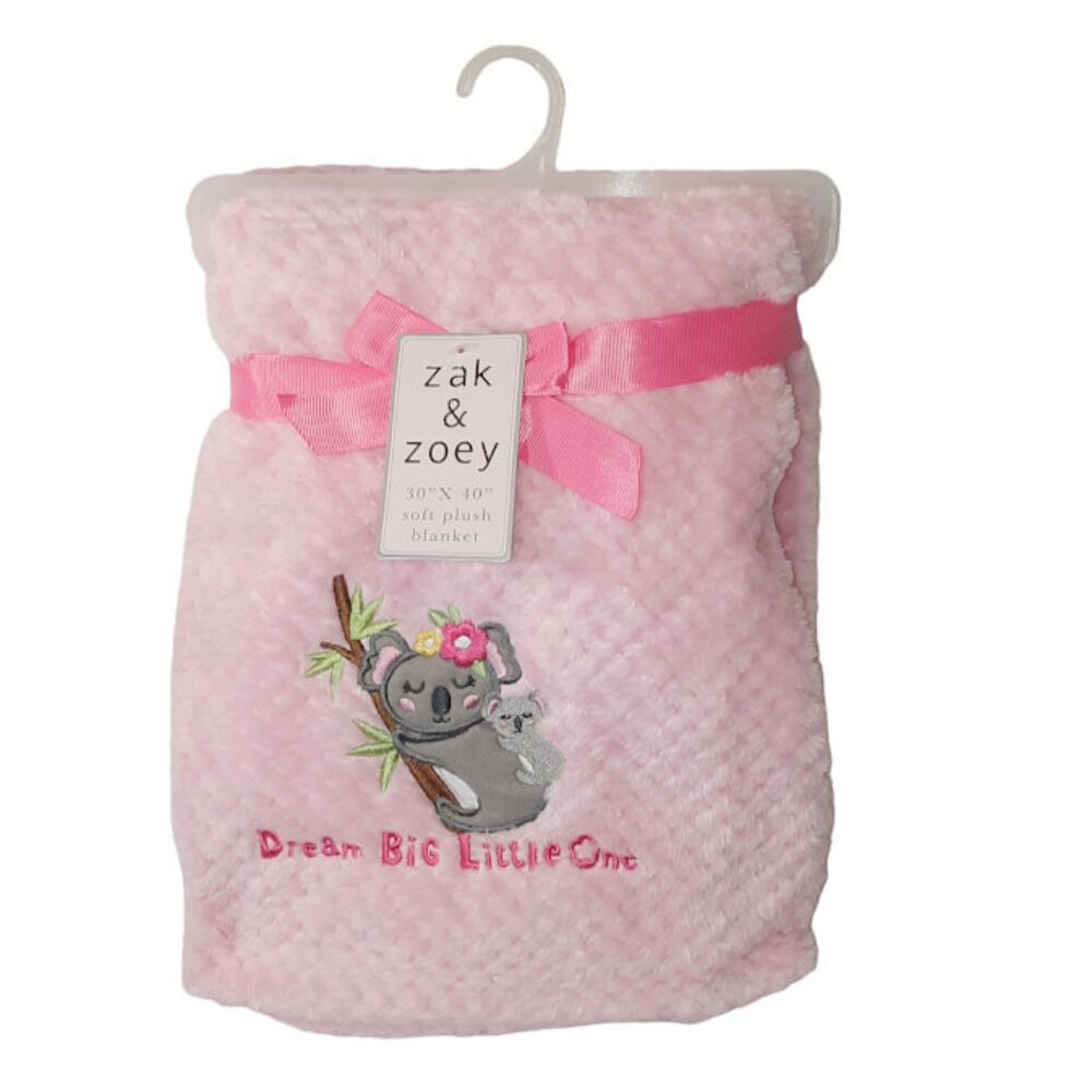 Zak & Zoey Mama & Baby Koala Dream Big Little One Waffle Lovey Blanket 30" X 40"